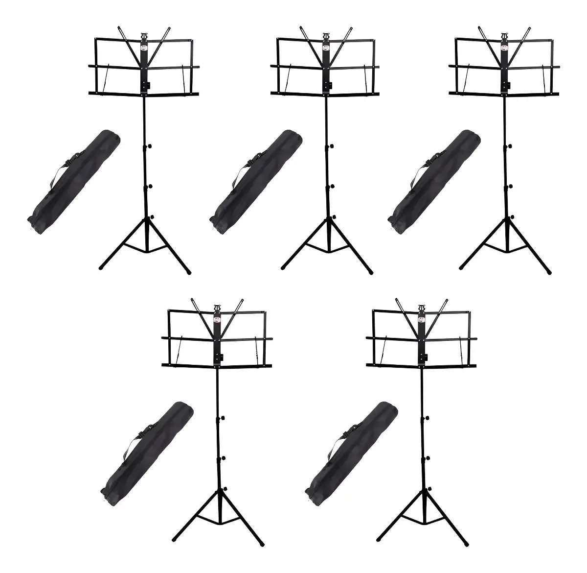 Estantes de Partitura Concert MS1 Preto Dobrável Aço Tubular
