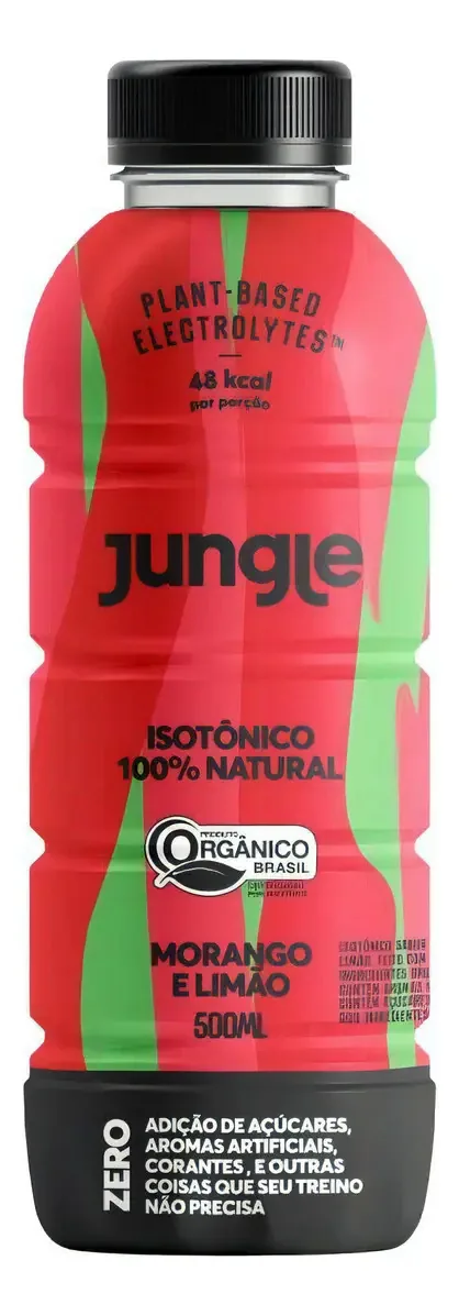 Kit 2x: Isotônico Morango E Limão Plant Based Jungle 500ml