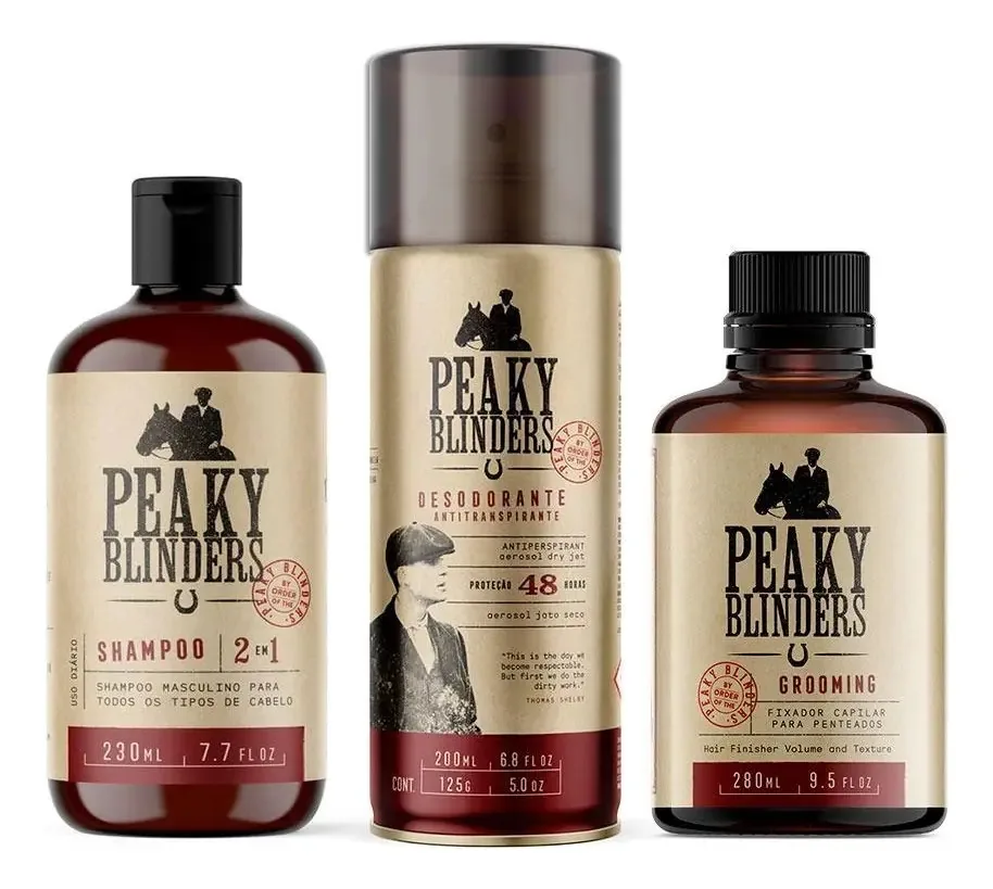 Kit Shampoo, Grooming E Desodorante Peaky Blinders