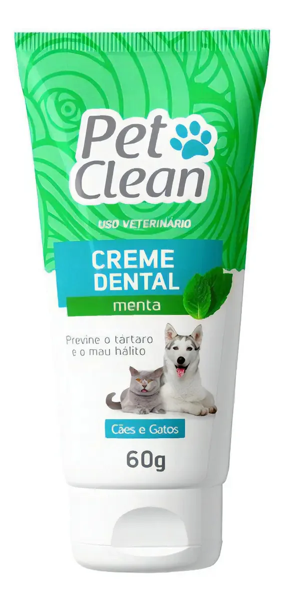 Creme Dental Menta Pet Clean 60g