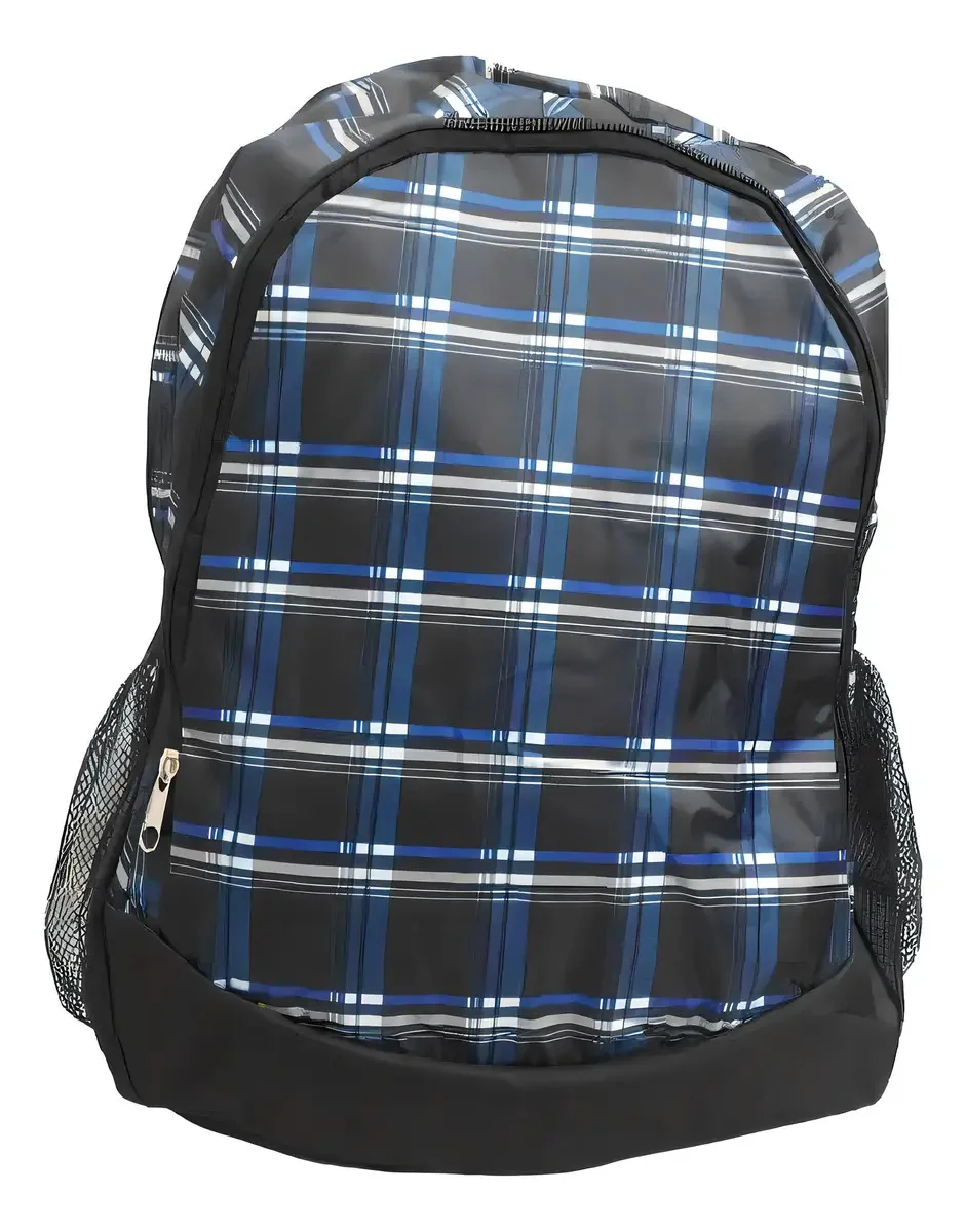 Mochila Juvenil Xadrez Azul