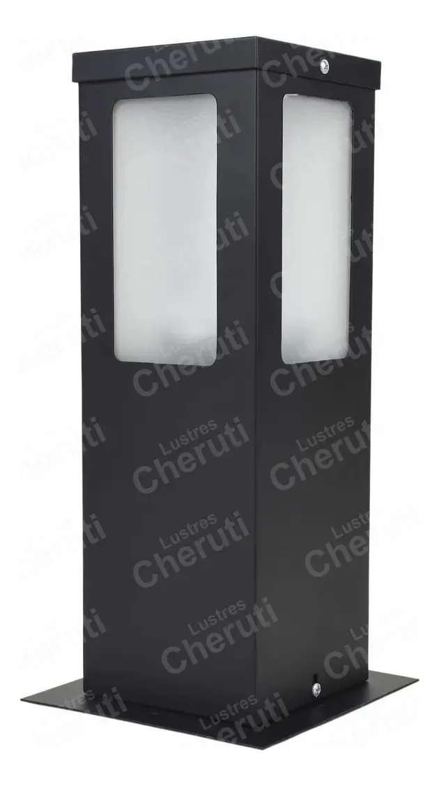 Balizador Jardim de Alumínio Preto 50cm – Lustres Cheruti