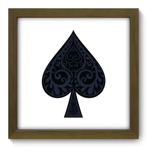 Quadro Decorativo - Espadas - 22cm X 22cm - 023qdd Armação Marrom