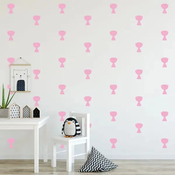 Adesivo Decorativo De Parede - Kit Com 45 Troféu - 030kaa14