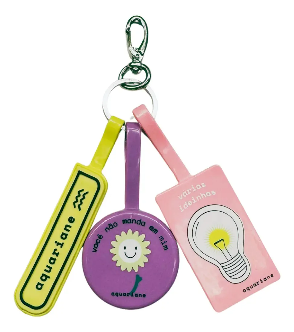 Kit Chaveiros Signos Melissa Cor Aquário