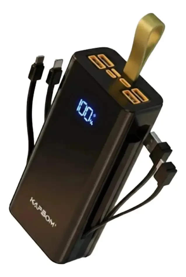 Power Bank Turbo 30.000mah Carregador Portátil Preto Dv9556 Preto