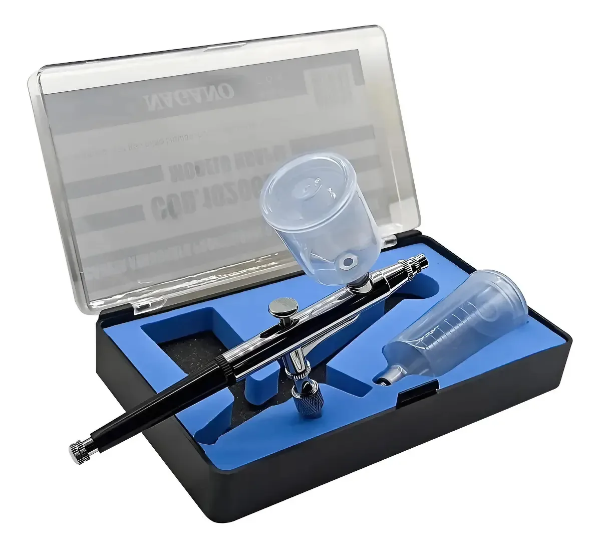 3x Caneta Aerógrafo Profissional 0.3mm Metálico 2 Cubas