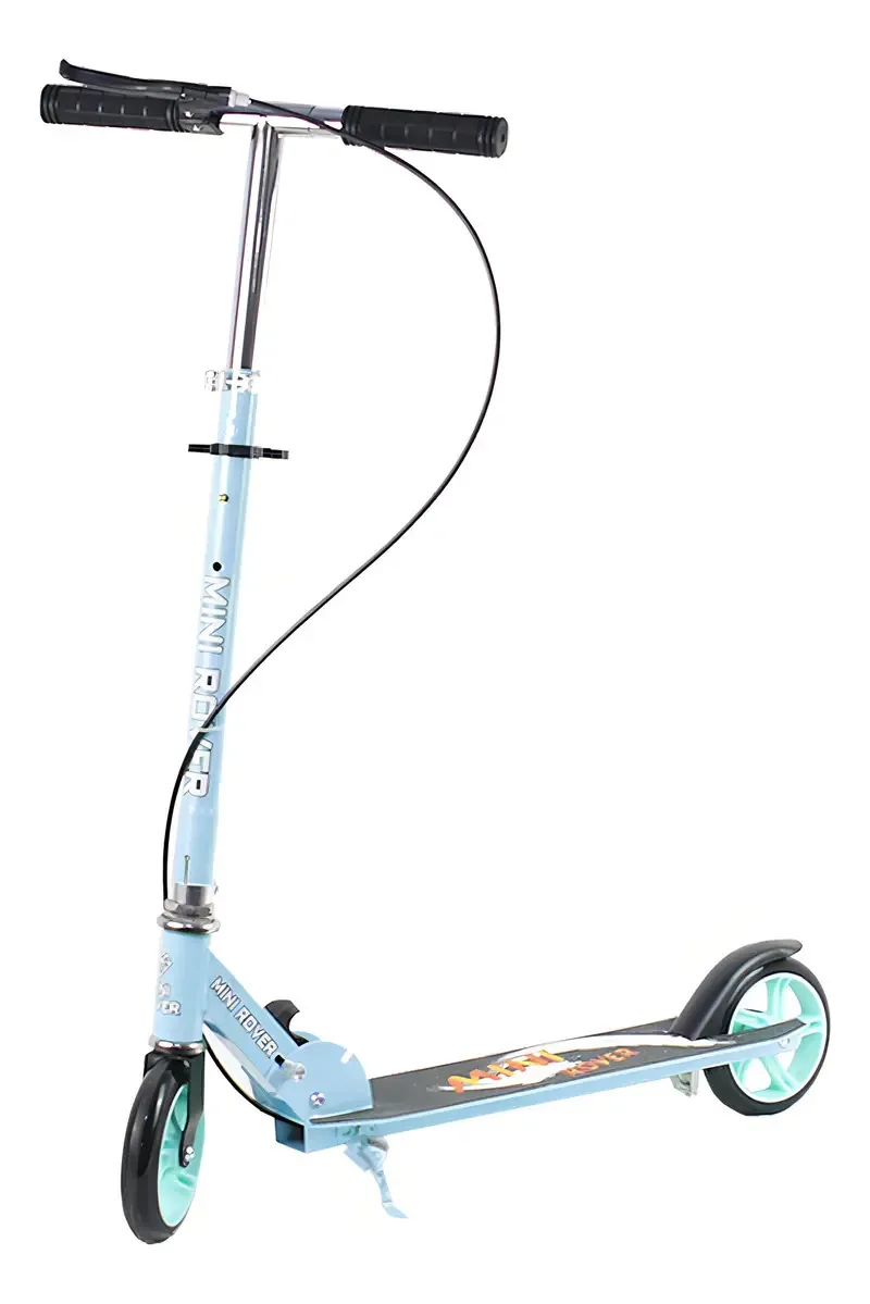 Patinete Profissional Freio Apoio De Pé Ajustável O Guidão Cor Azul-claro Mini Rover