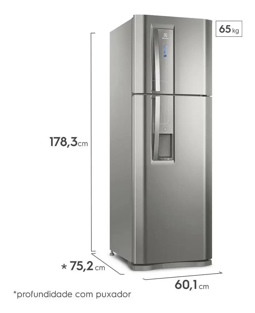 Refrigerador Elux Tw42s C/dispenser 382l Platinum 110v