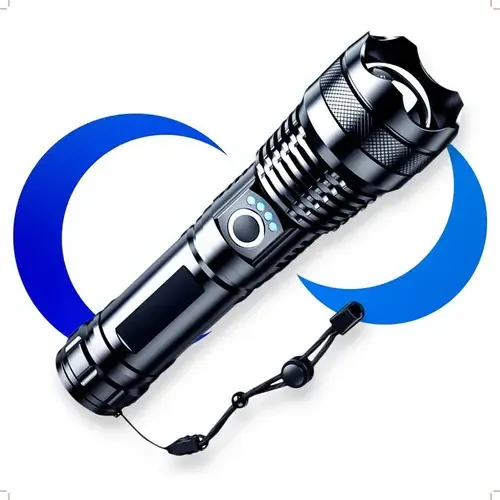 Lanterna Tática Modelo Titanium cor Preto Fluoreled