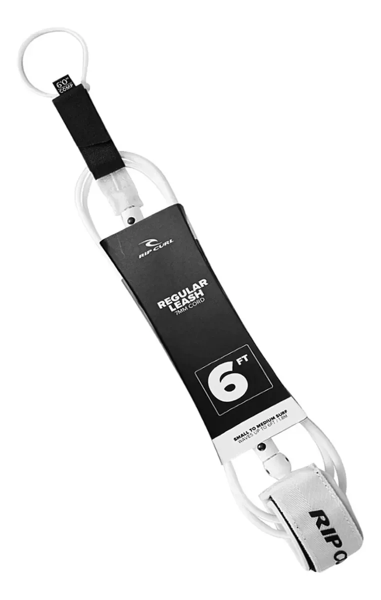 Leash Rip Curl 6.0 Reg Leash Surf Grip White