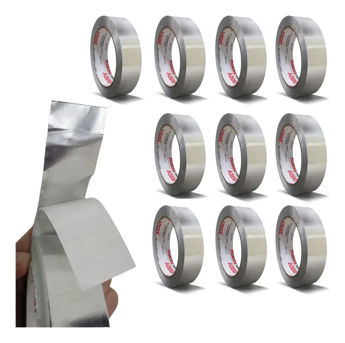 Fita Aluminio Fita Alumínio 233 25mmx30m Prateado Kit 10 Unidades