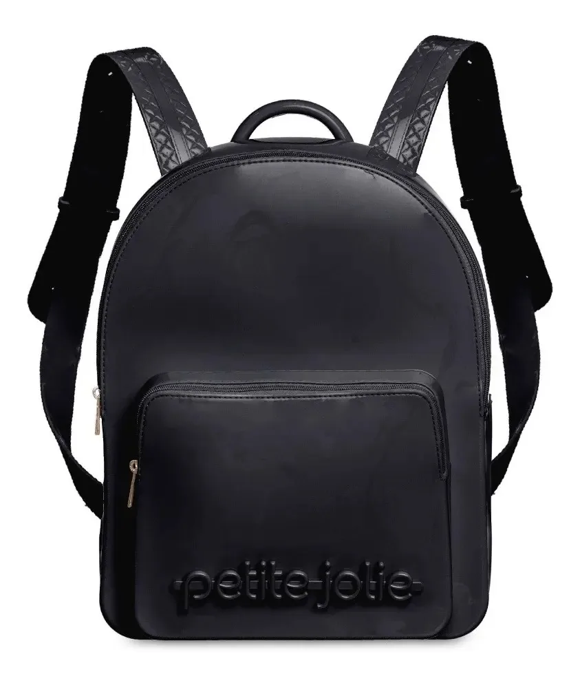 Mochila Passeio Escolar Petite Jolie Mais Vendida Cor Preto Desenho Do Tecido J-lastic