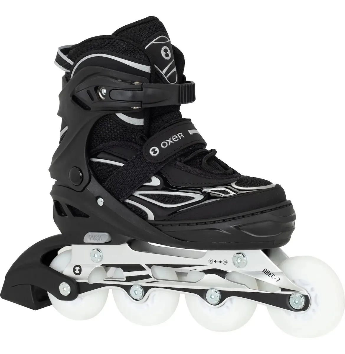Patins Oxer Light Ajustável Cor Prata Tamanho Dos Patins M