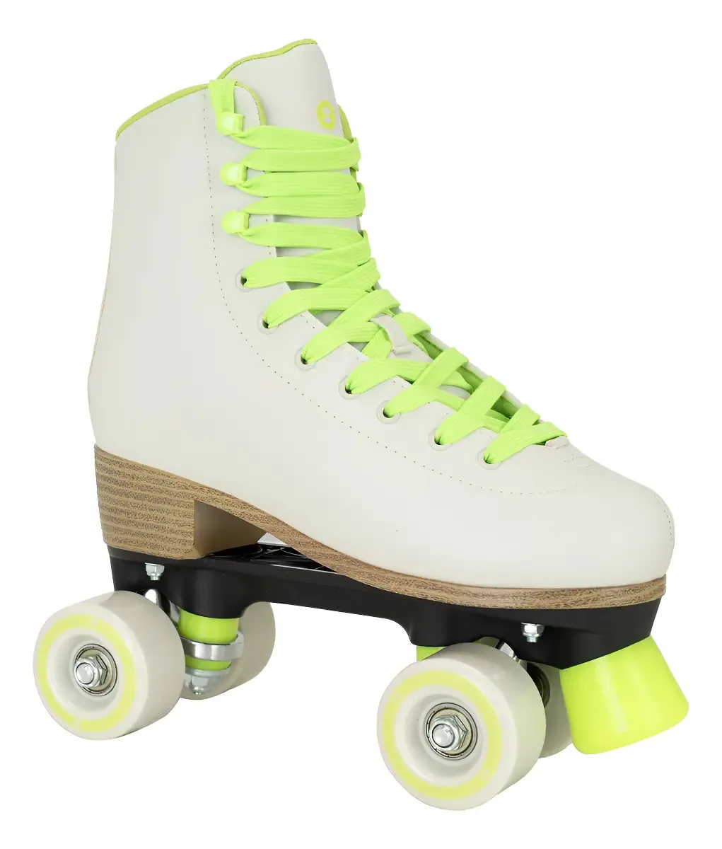 Patins Oxer Retrô 4 Rodas Adulto Cor Bege Tamanho Dos Patins 36