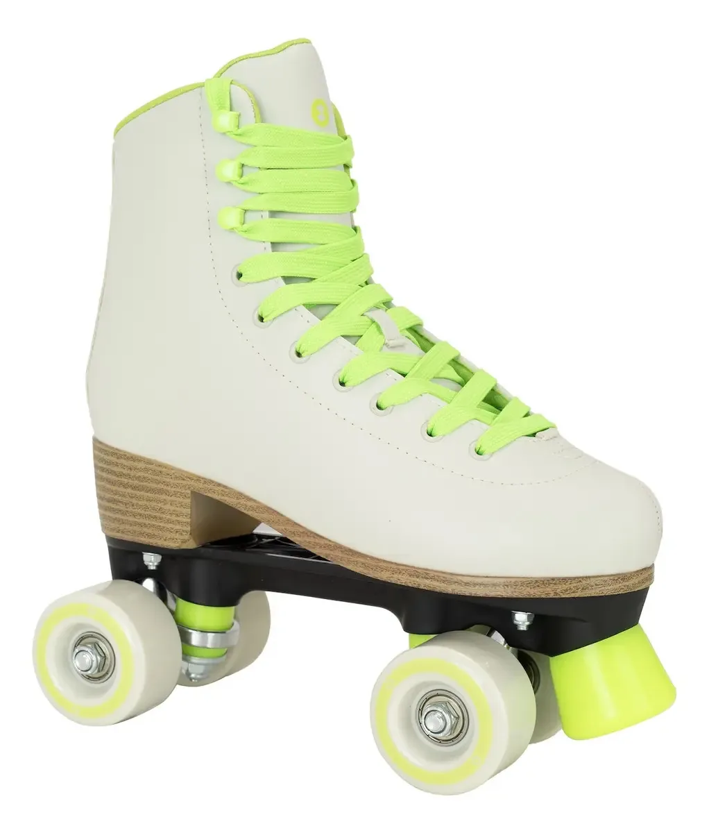 Patins Oxer Retrô 4 Rodas Adulto Cor Bege Tamanho Dos Patins 39