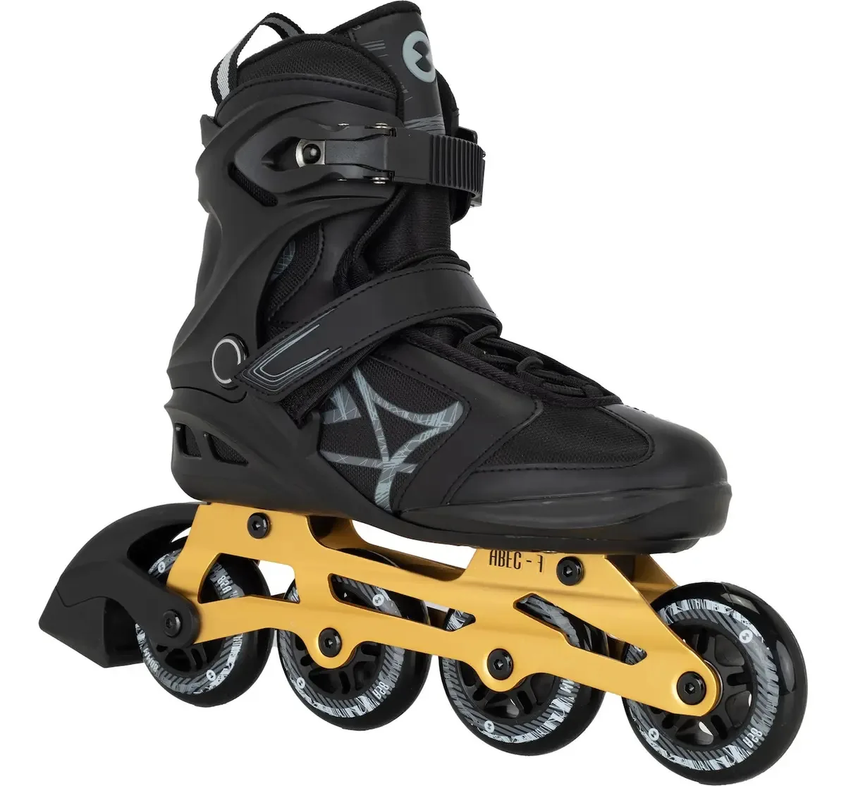 Patins Oxer Byte Adulto Cor Preto/ouro Tamanho Dos Patins 39