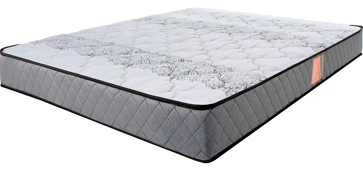 Colchão Casal Ortopédico Firme Espuma D33 Antialérgico Cor Cinza BF Colchões