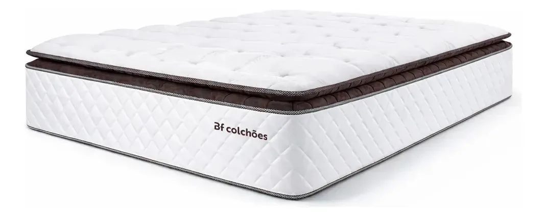 Colchão Casal Molas Ensacadas com Pillow Top Extra Conforto 138x188cm Premium Sleep BF Colchões