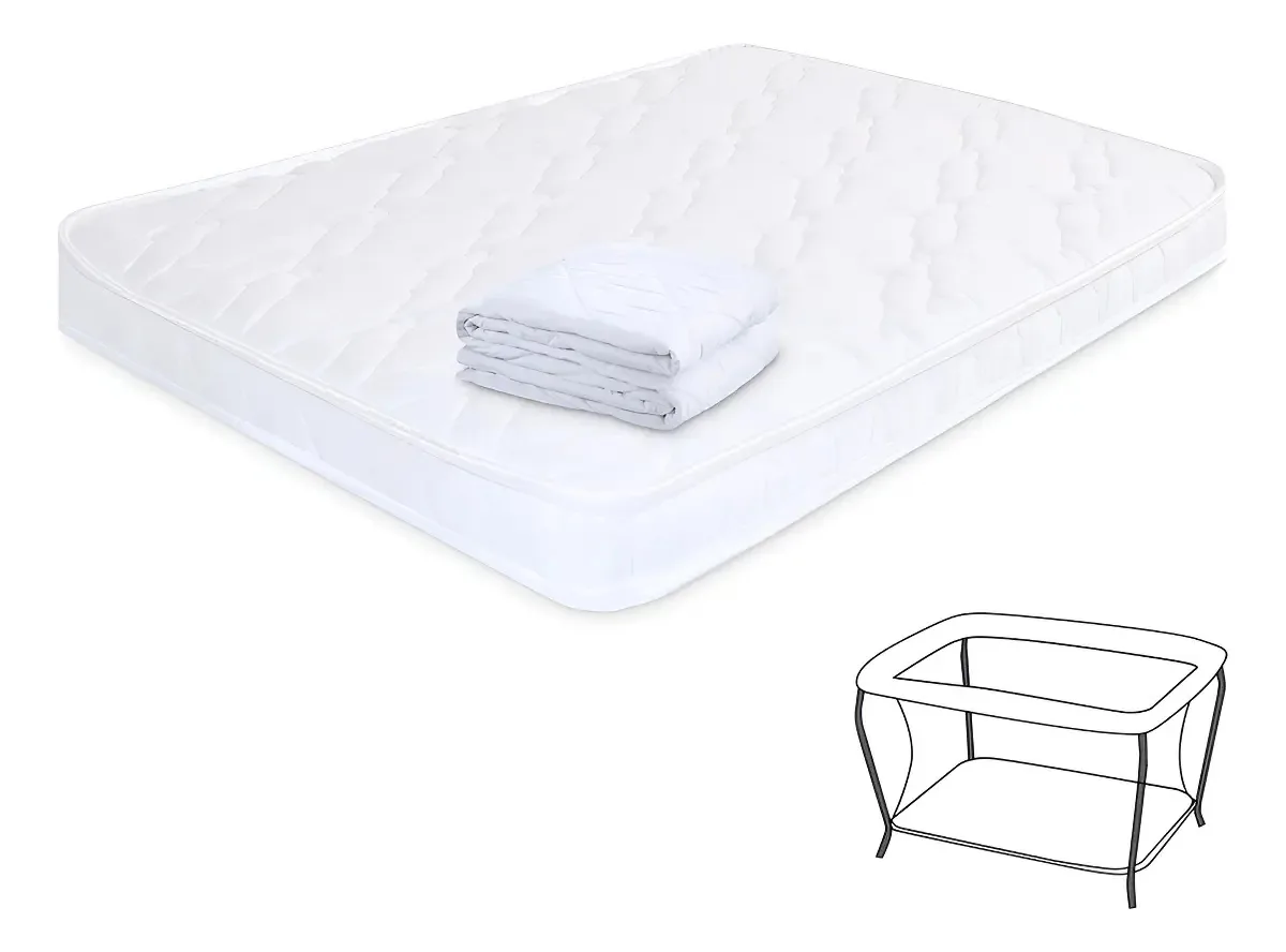 Colchão Chiqueirinho Colchonete Infantil Bebê Antialérgico 105x72x6cm - BF Colchões