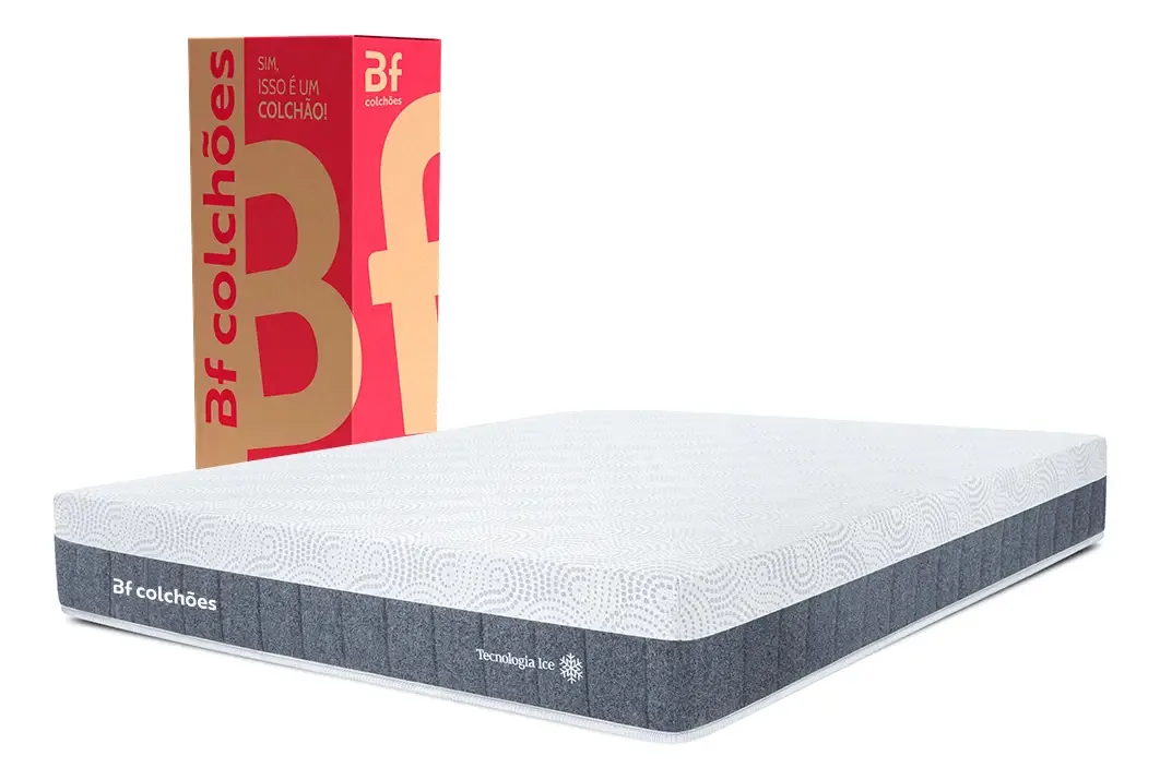 Colchão Casal Premium BF Ice Espuma NASA 138x188cm BF Colchões