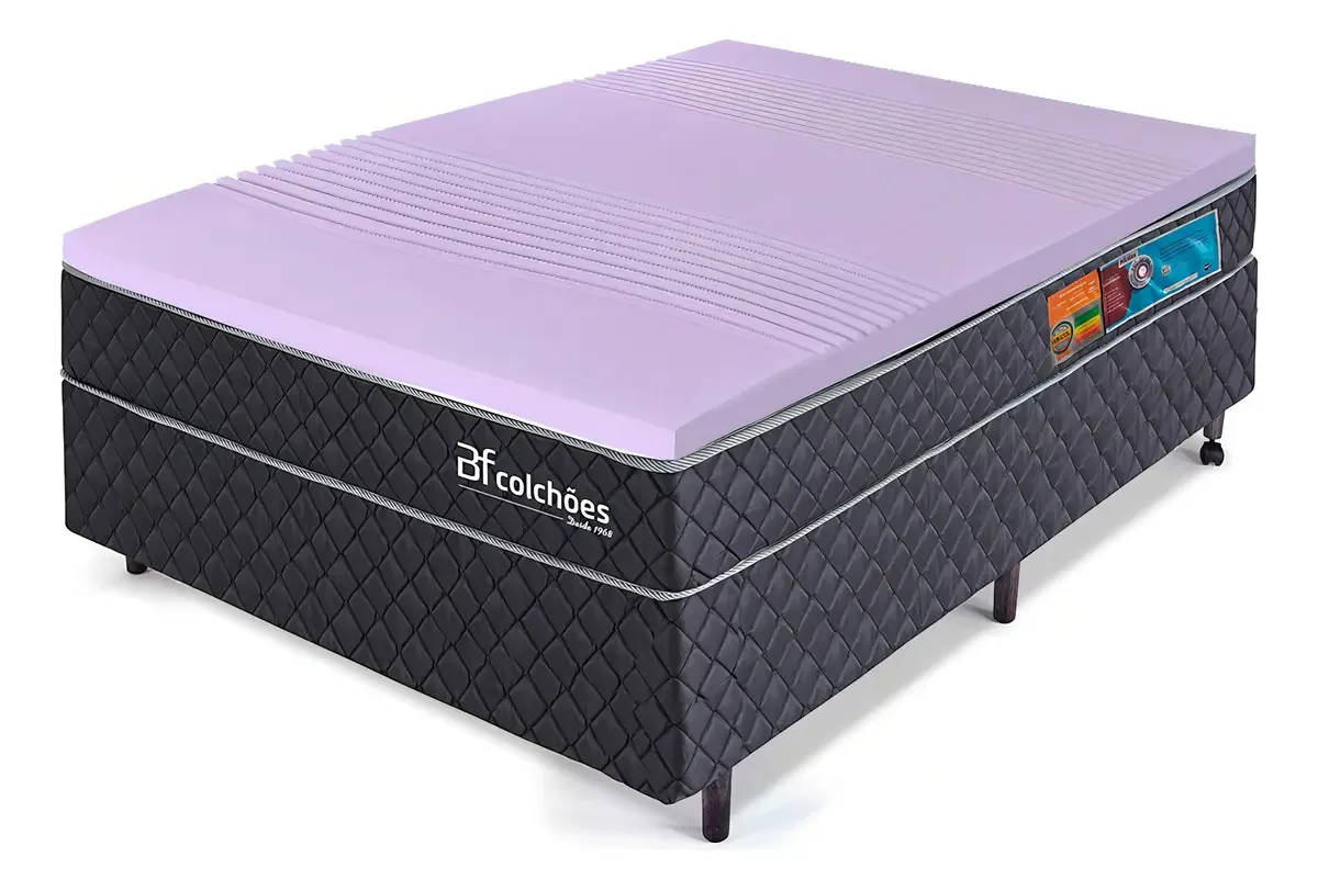 Cama Box Queen Molas Ensacadas Tridimensional 158x198cm BF Colchões
