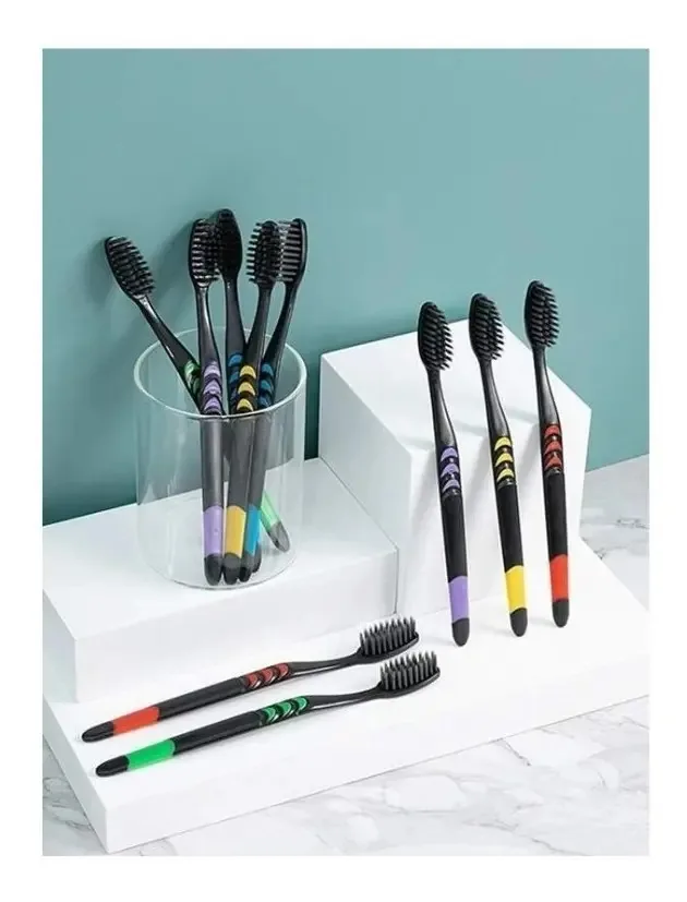 Escova De Dentes Coloridas Super Macia 10 Escovas Cor Sortido