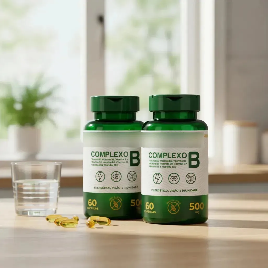 2x Suplementos Complexo B Natuspro 500mg 60 Cápsulas Sem Sabor