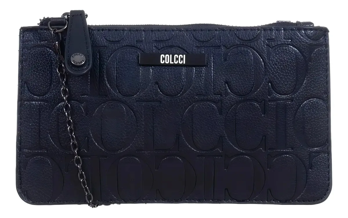 Bolsa Pequena Feminina Gravação Colcci Preto 090 01 09893 Desenho do tecido Gravação Logo Colcci em alto relevo