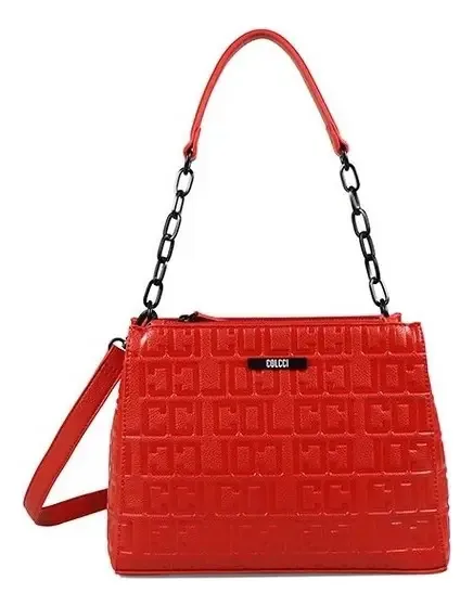 Bolsa Fem Gravacao Colcci 090 01 09897 Laranja Desenho do tecido Gravação Logo Colcci em alto relevo