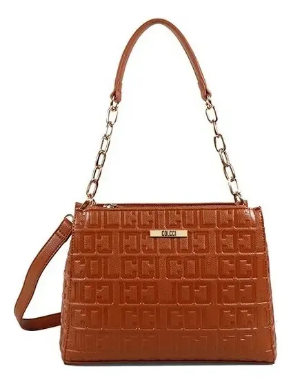 Bolsa Fem Gravacao Colcci 090 01 09897 Marrom Desenho do tecido Gravação Logo Colcci em alto relevo