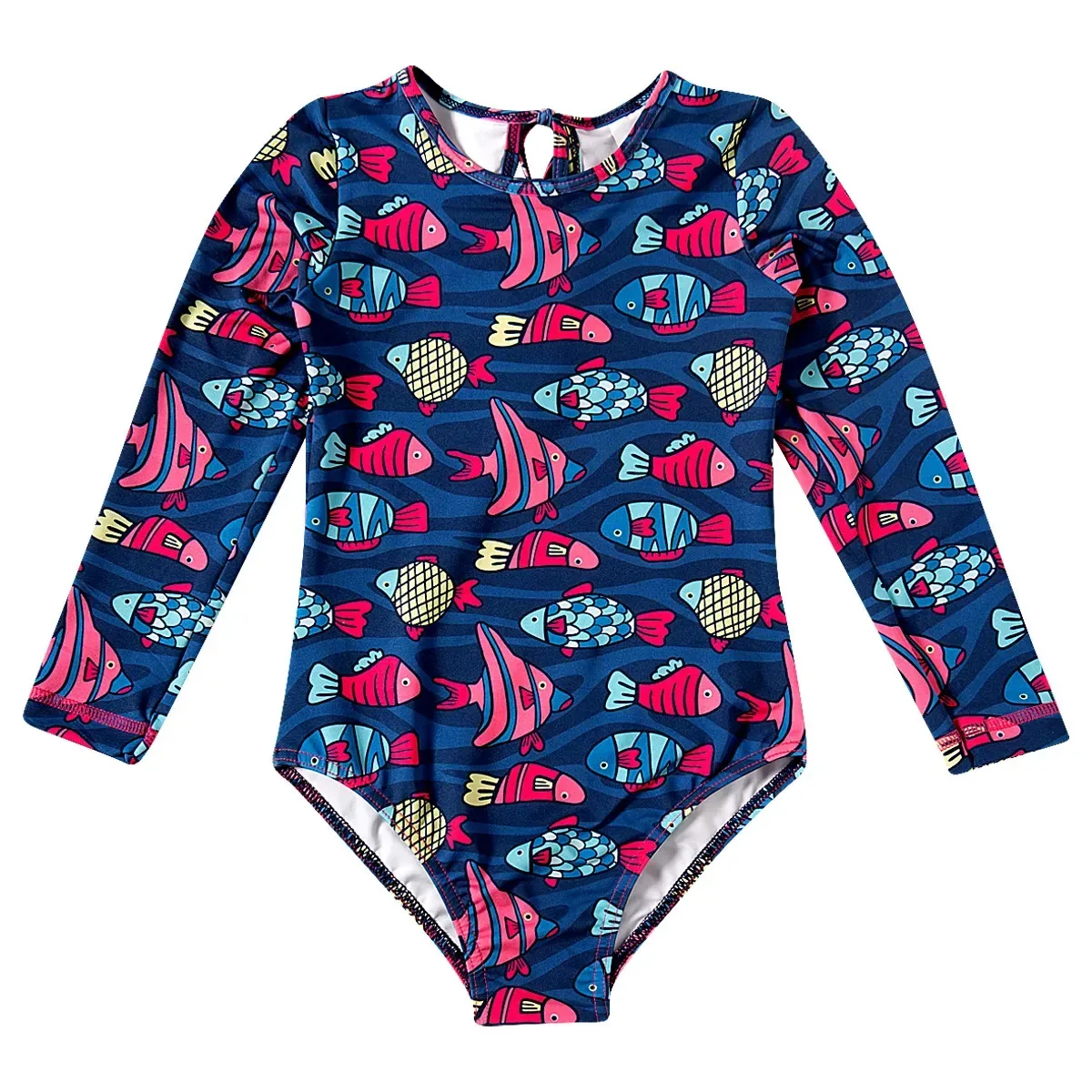 Body Praia Peixes Elastano Proteção Uv 50+ 3t Tip Top
