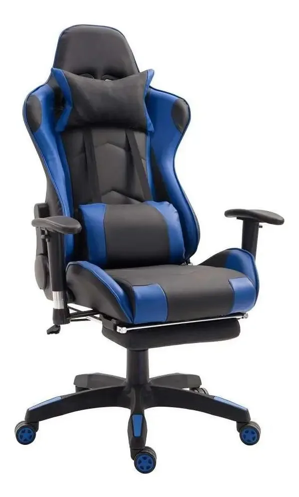 Cadeira Gamer T One Preta E Azul
