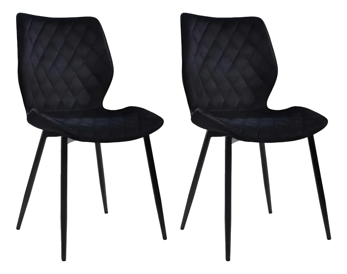 Conjunto Com 2 Cadeiras Palmer Preto