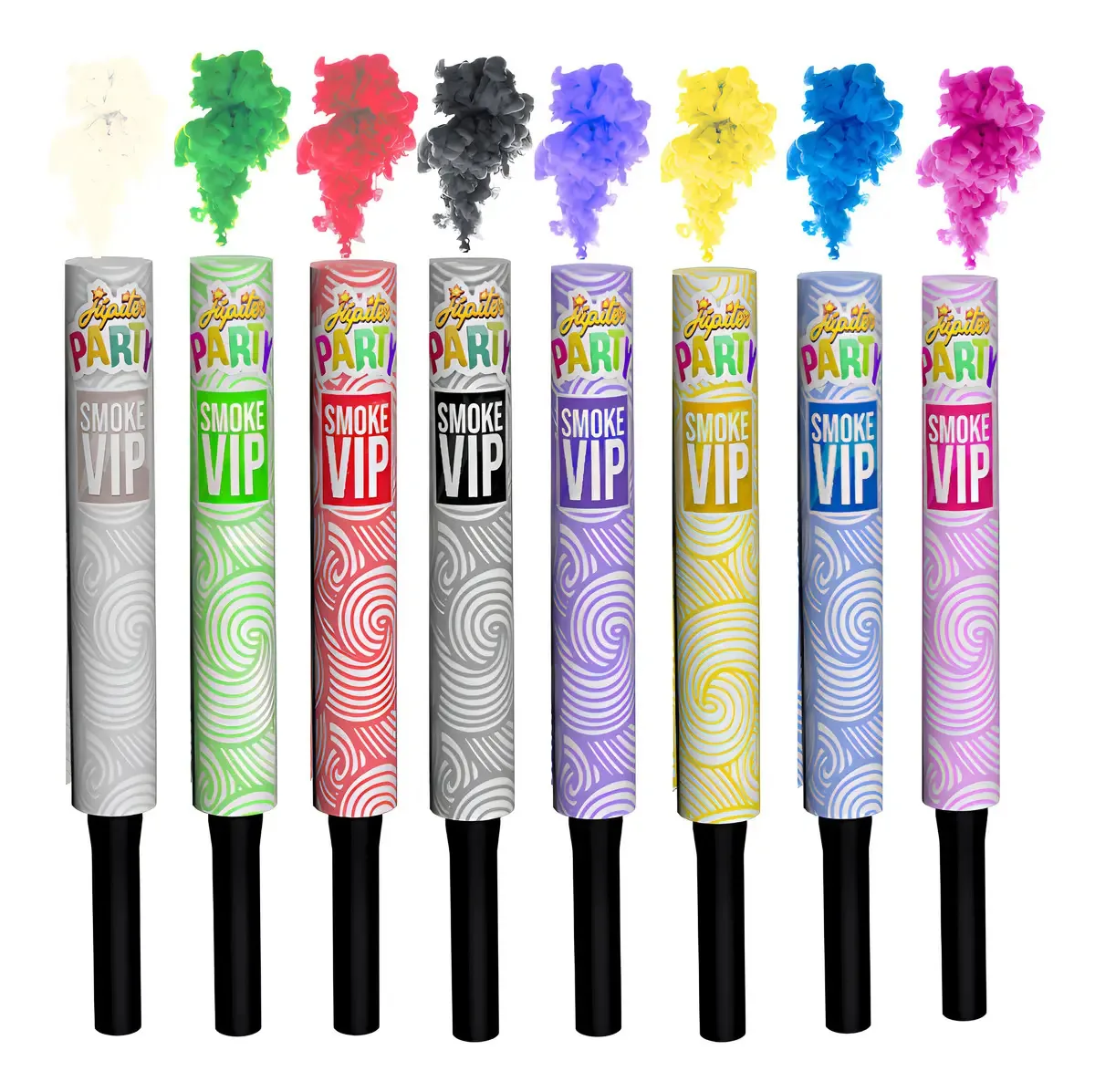 Kit Bastão de Fumaça Super Fogos, 2 Unidades Pretas para Festas