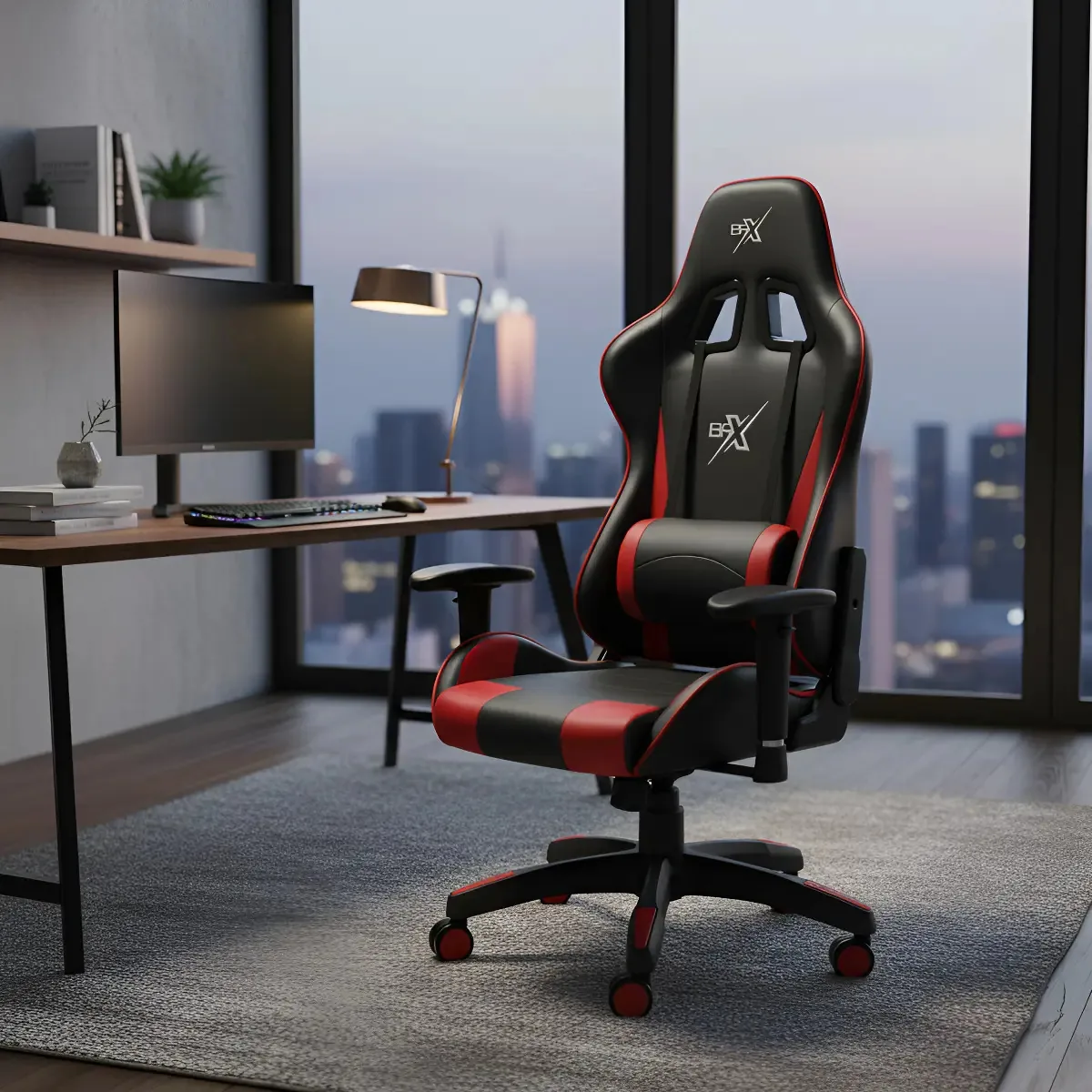 Cadeira Escritório Gamer Ergonômica Reclinável C Massageador