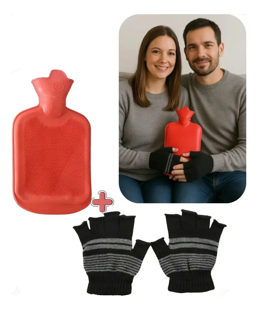 Kit Inverno Luva Sem Dedos + Bolsa Compressa Térmica Fragrância Não aplicável