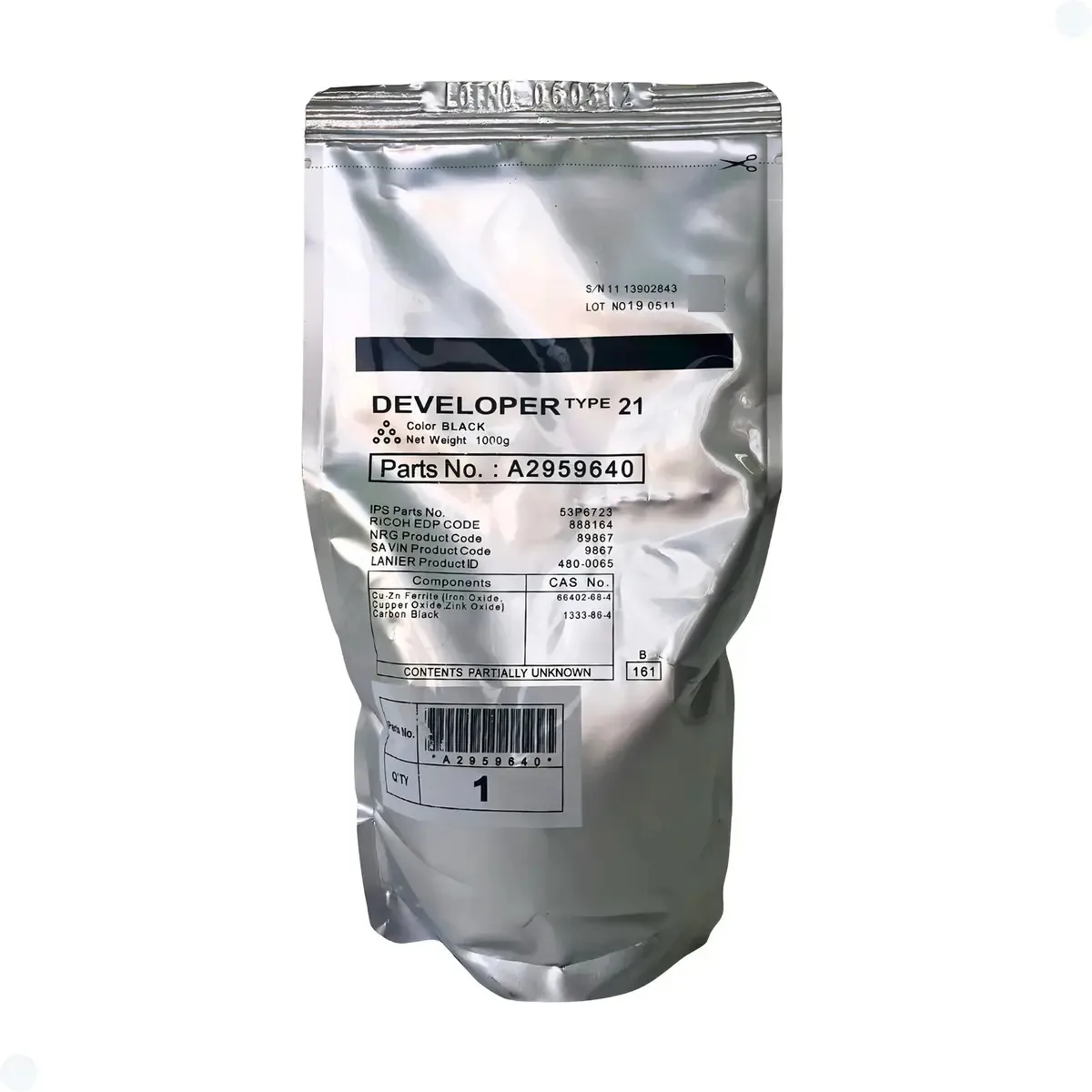 Revelador Compativel Developer Ricoh Type 21d 6001
