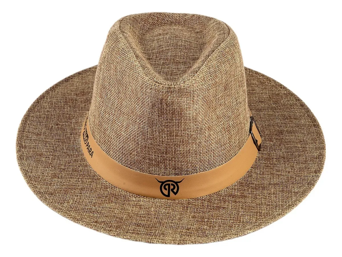Chapéu Fibra De Bambu O Agro Não Para Pecuária Rural Cor Creme Tamanho 58 Cm - M