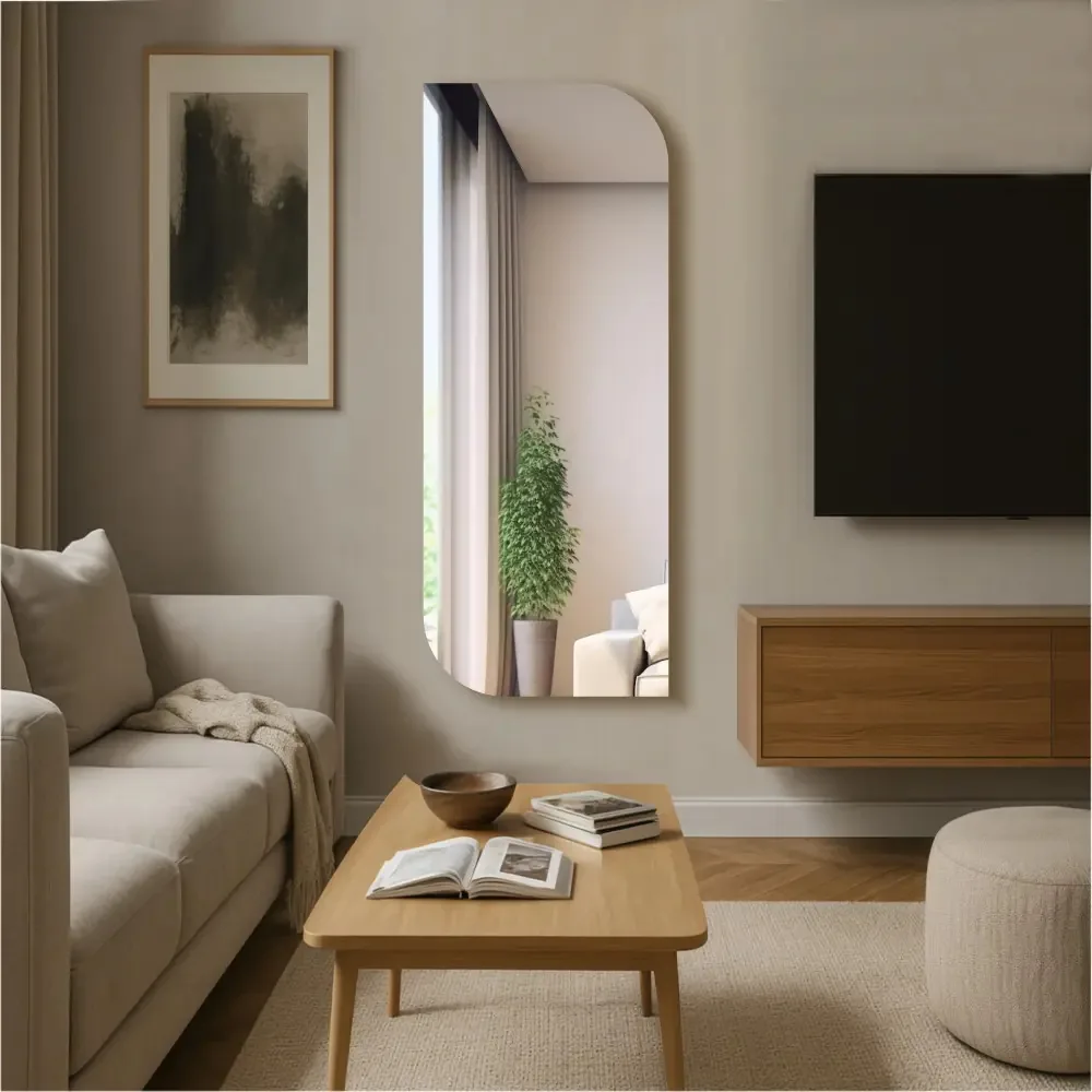 Espelho Orgânico Decorativo Vmex para Banheiro e Quarto 100x30 cm
