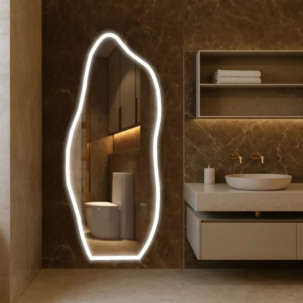 Espelho Orgânico Com Led Frio Para Banheiro e Quarto – Vmex