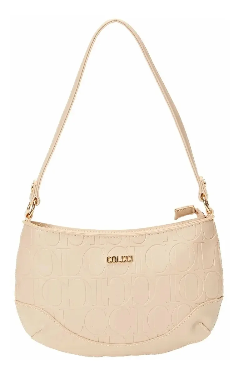 Bolsa Feminina Baguette Gravação Nude Colcci
