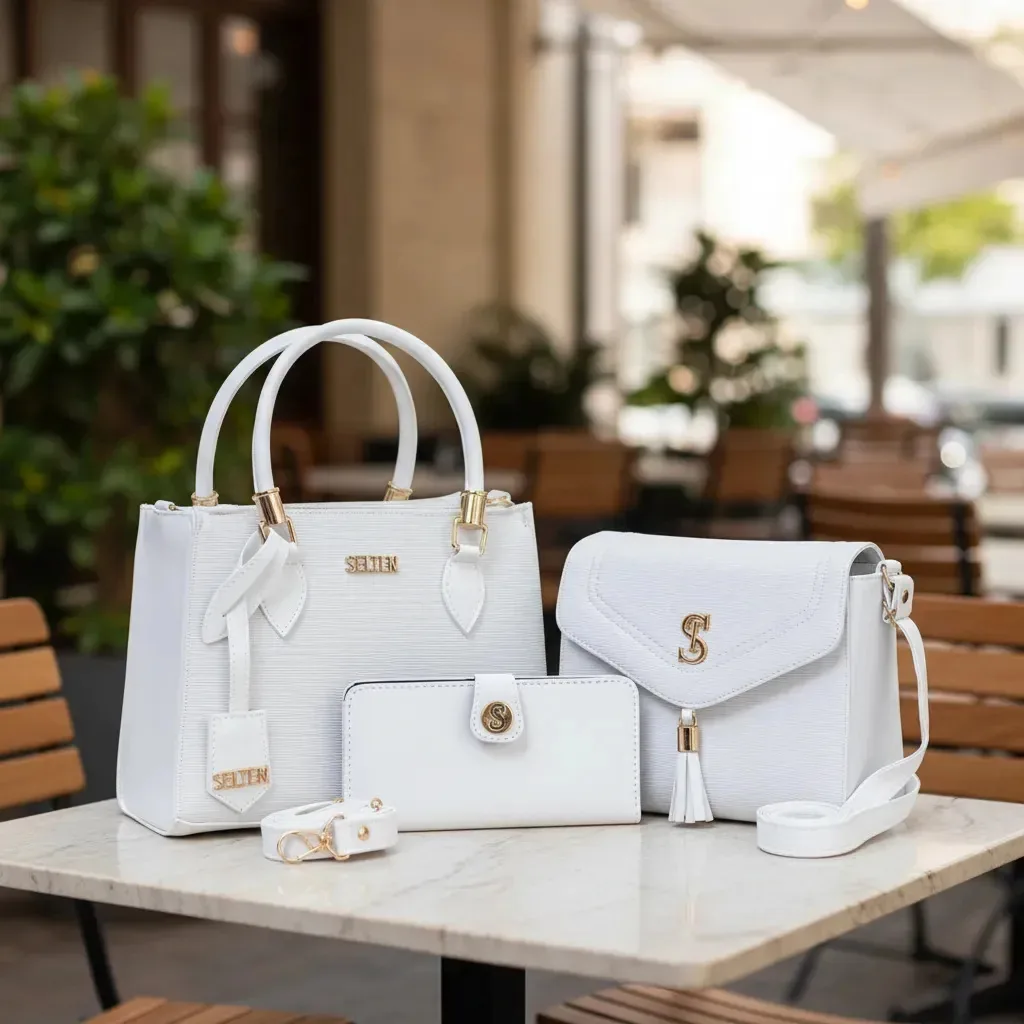 Bolsas Femininas Transversal E Pequena Tiracolo Com Carteira Cor Branco