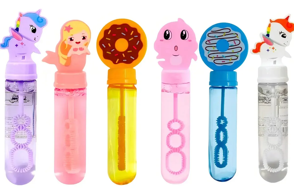 Kit 6 Bastões Bolha Sabão Sortidos ShopManu Lança Bolhas de Plástico