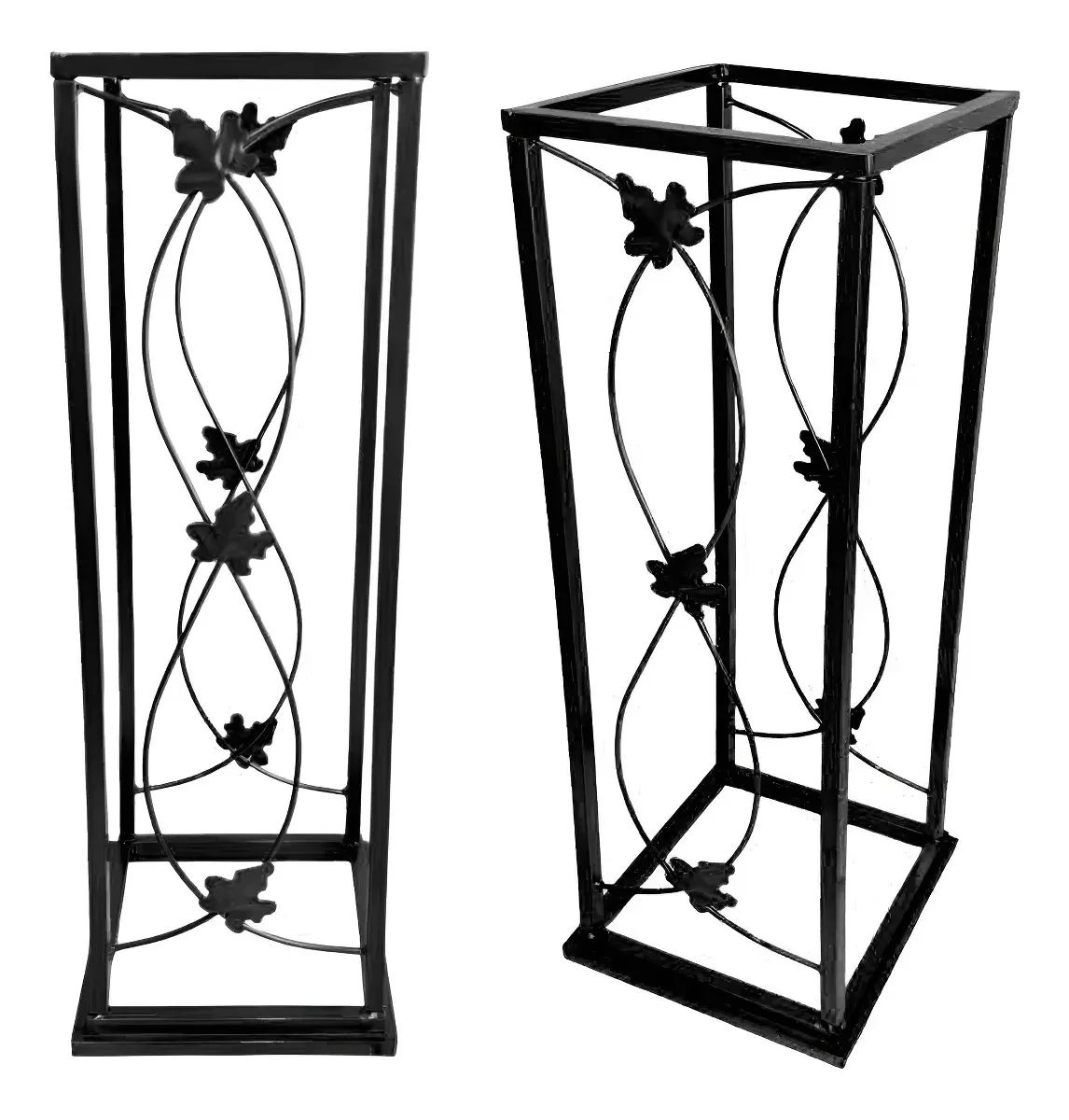 2 Un Coluna Quadrada Vaso Para Flores Igreja Festa Decorar Cor Preto
