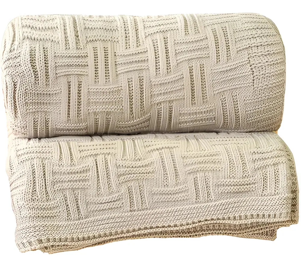 Peseira Tricot Tessi Premium Pergaminho 60x230cm Decorativa