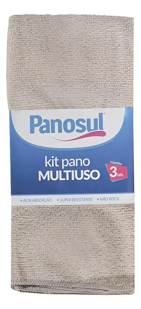 Kit 3 Panos Microfibra Multiuso Multi Tamanhos Cor Sortidos