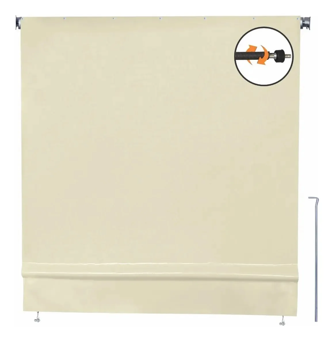 Toldo De Mola Completo Sob Medida Cor Bege