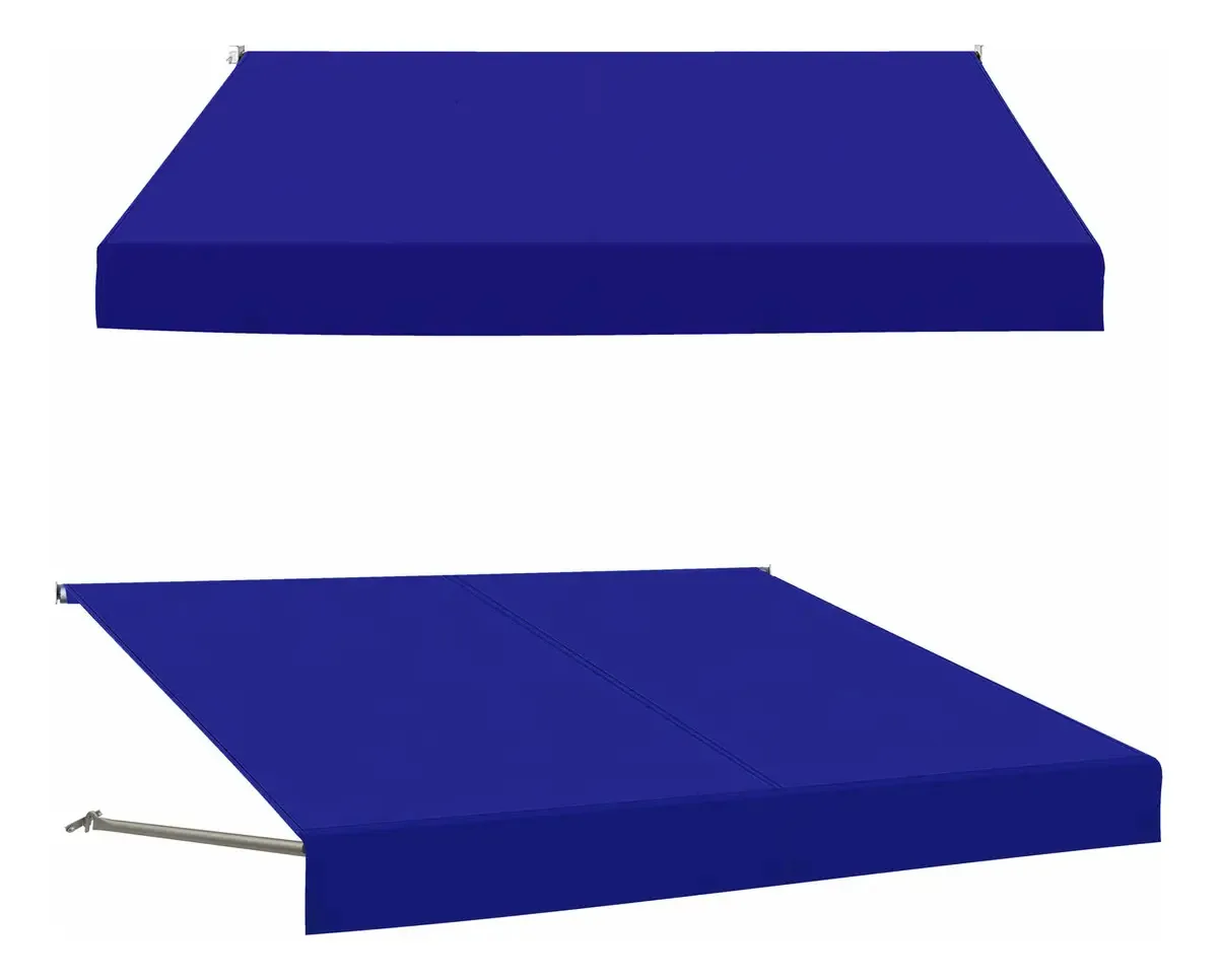 Toldo 3,50 X 2,00 X 1,00 Enrolar 2 Em 1 Reforçado Cor Azul