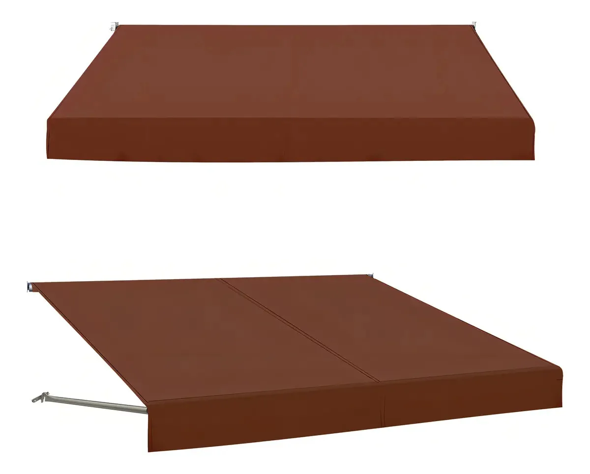 Toldo 3,50 X 2,00 X 1,00 Enrolar 2 Em 1 Reforçado Cor Marrom